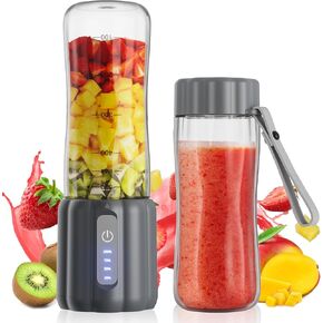 COKUNST Portable Blender, 17Oz Personal Blender for Shakes and Smoothies, USB Rechargeable Mini Mixer with 6 Blades, Smoothie Blenders Juicer with Extra Handle Lid for Travel Kitchen Outgoing