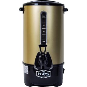 KWS WB-10 9.7L/ 41Cups Commercial Heat Insulated Water Boiler and Warmer Stainless Steel (Gold)