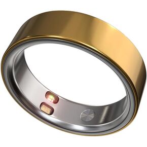 Ring Ring Health Tracker 5ATM Sport Ring Ring الحصري تنبيهات الاهتزازات اللامعة الأوكسجين/النوم/الإجهاد مراقبة دورة المرأة متوافقة مع iOS/Android Yellow 12