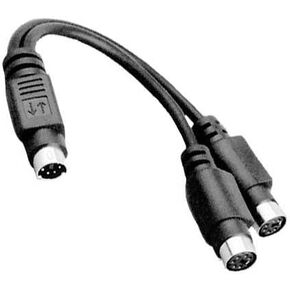PS2 Keyboard and Mouse Splitter Cable Black