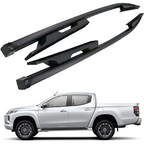Roof Rail Aluminum Roof Rail Racks Side Rail Bar for Mitsubishi L200 2015-2020 Black