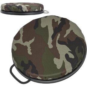 Thickened 5 Gallon Bucket Seat Lid 360 Degree Swivel Bucket Lid with Padded Top 3.74 Inch Thick Spin Ice Fishing Seat Cushion for Hunting Fishing Gardening Camping (Black)