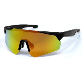 نظارة شمسية من البلوتوث المستقطبة للرجال ، نظارات رياضية ذكية للنساء مع مكبرات صوت أذن مفتوحة ، ميكروفون مدمجة ، نظارة شمسية للبيسبول تعمل على حماية الأشعة فوق البنفسجية ، نظارات ركوب الدراجات (أسود) in Kuwait