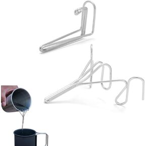 2 Pack Stainless Steel Cups Pourer Coffee Mugs Pour Spout Attachement Glass Teapot Spout Pourers for Porcelain Coffee Mug Pint Cups Metal Mixing Bowls Ceramic Tea Pot Camping Cookware Pots