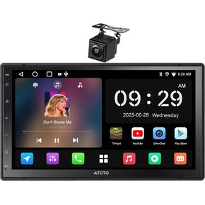 ATOTO A5L Wireless Double-DIN Android Car Stereo 7 Inch 1280 * 720P Touchscreen, Car Play/Android Auto, ChatGPT-AI Radio with Bluetooth GPS Navigation, WiFi/BT/USB Tethering, 24-EQ DSP, 2G+32G