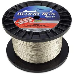 Blood Run Fishing 45lb Test Copper Fishing Trolling Wire 1000 Feet