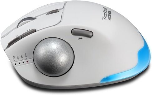 zelotes Trackball Mouse,Rechargeable Wireless Bluetooth Mouse,4800 DPI (5-Level Adjustable), Dual Mode (BT 5.0/3.0 + 2.4G USB Receiver),LED Lighting,Ergonomic Design,for Laptop, PC, Pad (Black) in Saudi Arabia