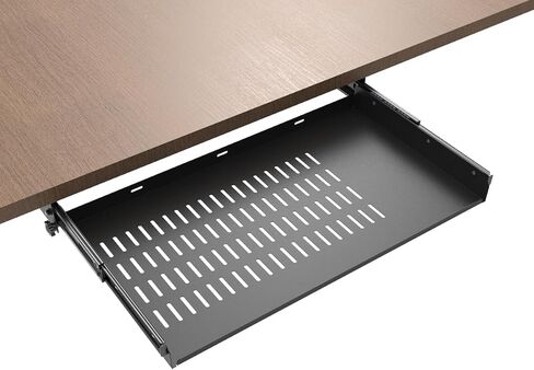 Sliding Under Desk Laptop Mount Shelf with Air Vents, 16" W in Kuwait