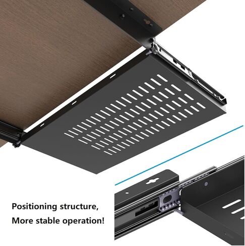 Sliding Under Desk Laptop Mount Shelf with Air Vents, 16" W in Kuwait