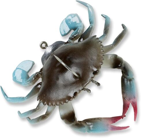 Savage Gear TPE 3D Crab Fishing Bait, 1 oz, Blue Crab, Durable TPE Composition, Fast Sinking, Lifelike Bouncing Action in Saudi Arabia