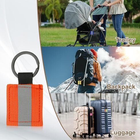 PATIKIL 16 Pcs Reflective Keychain, Reflective Strips High Visibility Safety Keychain Tags Lanyards Pendants Bright Zipper Pulls Waterproof for Backpack Running Cycling in Saudi Arabia