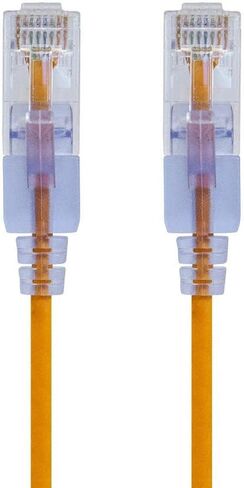 Monoprice Cat6A Ethernet Patch Cable - Snagless RJ45, 550Mhz, 10G, UTP, Pure Bare Copper Wire, 30AWG, 10-Pack, 7 Feet, Purple - SlimRun Series in Saudi Arabia