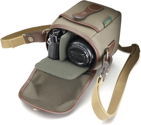 حقيبة كاميرا صغيرة بيلينجهام 72 (قماش أسود/جلد أسمر) in Kuwait