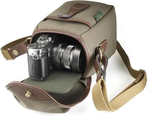 حقيبة كاميرا صغيرة بيلينجهام 72 (قماش أسود/جلد أسمر) in Kuwait