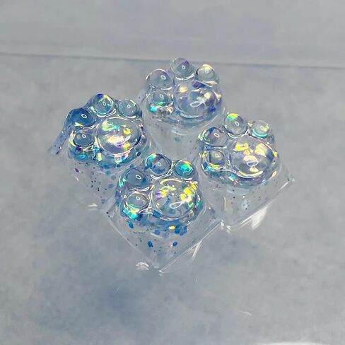 Cat Claw Keycap Backlight Key Cap Cute Resin Keycap ESC Keycaps Replacement for Cherry MX Switch Mechanical Keyboard DIY Decoration (Transparent) in Saudi Arabia