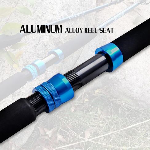 Fiblink 1-Piece/2-Piece Fishing Rod Saltwater Trolling Rod Cat Catfish Rod Conventional Boat Fishing Pole(15-30lb/30-50lb/40-80lb,6-Feet,Medium Heavy in Kuwait