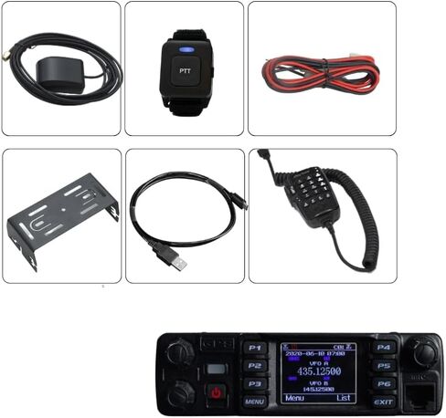 راديو متنقل AnyTone AT-D578UVIII Plus ثلاثي الموجات DMR - 50 وات VHF/45W UHF مع نطاق هوائي، وبيانات موقع APRS RX/TX، وصوت بلوتوث، ومكبر صوت عالٍ ودورة خطوة بخطوة متضمنة in Kuwait