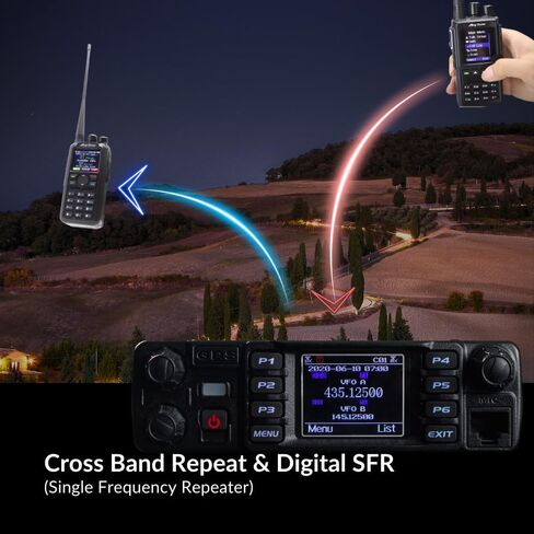 راديو متنقل AnyTone AT-D578UVIII Plus ثلاثي الموجات DMR - 50 وات VHF/45W UHF مع نطاق هوائي، وبيانات موقع APRS RX/TX، وصوت بلوتوث، ومكبر صوت عالٍ ودورة خطوة بخطوة متضمنة in Kuwait