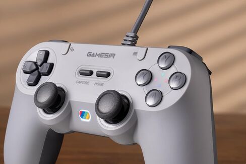GameSir Tegenaria Lite Wired Controller for PC , Wired 1000Hz Polling Rate, Hall Effect Joysticks and 2 Remappable Buttons, Dual Vibration , Turbo, PC Gaming Controller for Steam/Android/iOS/Switch ( Grey) in Kuwait