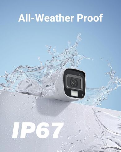 ANNKE 8CH 3K Security Camera System with Audio/Mic, 3K Lite Surveillance AI DVR and 4 x 3K 5MP 2960*1665 CCTV Camera with Dual Light, Human/Vehicle Detection, IP67, Color Night Vision, 2TB Hard Drive in Kuwait