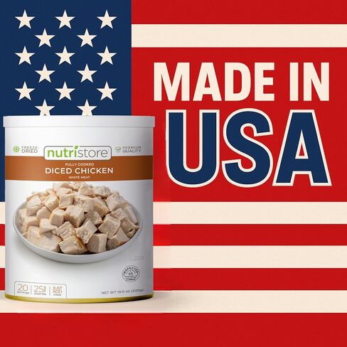 Natristore تجميد الدجاج المجفف ، وتخزين الطعام بالبقاء على قيد الحياة في حالات الطوارئ ، ولحوم عالية الجودة ، مثالية لحقائب الظهر خفيفة الوزن أو وجبات منزلية ، تم تفتيش وزارة الزراعة الأمريكية in Kuwait