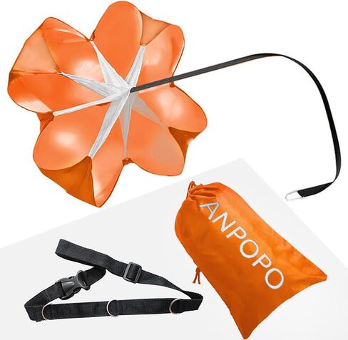 ANPOPO Bfsmile Running Speed Training 56" Parachute with Adjustable Strap, Free Carry Bag. Speed Chute Resistance Running Parachute for Kids Youth and Adults (1 Umbrella) in Saudi Arabia