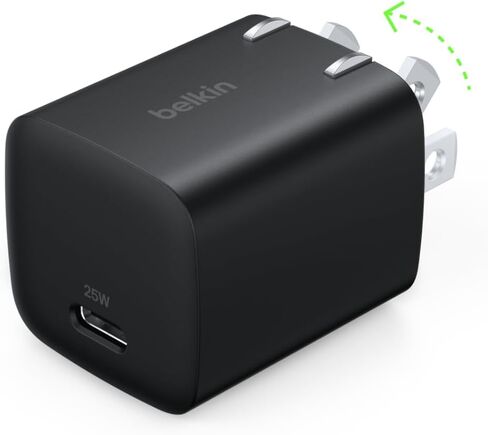 Belkin USB C Charger Block 25W - PD3.0 PPS Super Fast Charging - Samsung Galaxy S25 ، S24 ، S23 ، S22 ، Apple iPhone 16 ، iPhone 15/14/13 Plus ، Pro ، Pro Max ، Google Pixel 9 ، Nintendo Switch ، ETC - Black - Black in Saudi Arabia