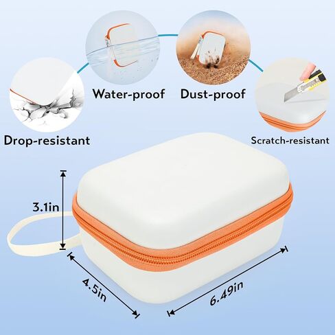 Travel Case Hard Case Replacement for Yoto Mini, Upgraded Model for 2025, Compatible with Many Functions,Holds Mini, Headphones and Up to 50 Audiobook Cards (Orange) in Kuwait