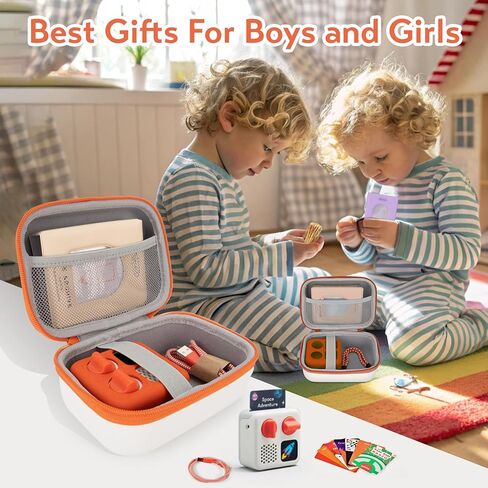 Travel Case Hard Case Replacement for Yoto Mini, Upgraded Model for 2025, Compatible with Many Functions,Holds Mini, Headphones and Up to 50 Audiobook Cards (Orange) in Kuwait