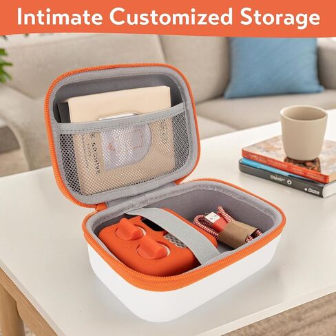 Travel Case Hard Case Replacement for Yoto Mini, Upgraded Model for 2025, Compatible with Many Functions,Holds Mini, Headphones and Up to 50 Audiobook Cards (Orange) in Kuwait