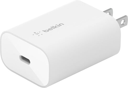 Belkin USB C Charger Block 25W – PD3.0 PPS Super Fast Charging - Samsung Galaxy S25, S24, S23, S22, Apple iPhone 16, iPhone 15/14/13 Plus, Pro, Pro Max, Google Pixel 9, Nintendo Switch, etc - Black in Kuwait