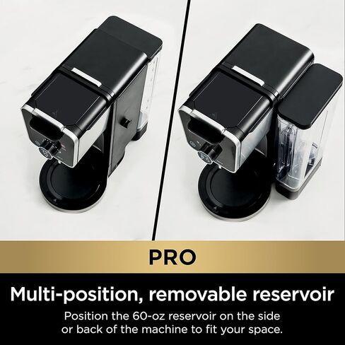 Ninja Dualbrew System Maker 14-Cup Coffee Maker ، خدمة واحدة ، قرون وأراضي ، 4 أنماط من المشروب ، طية مدمجة على بعد 70 أوقية. خزان المياه و Carafe ، Blacvk ، CFP451A in Kuwait