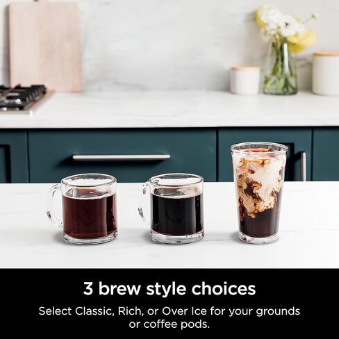 Ninja Drip Coffee Maker, DualBrew Pro Hot & Iced, Black, CFP101 | Single Serve to Carafe, Brew with Pods & Grounds, Compatible with K Cups, 3 Brew Styles, 60oz Removable Reservoir in Kuwait
