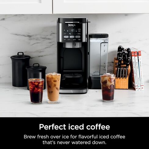 Ninja Drip Coffee Maker, DualBrew Pro Hot & Iced, Black, CFP101 | Single Serve to Carafe, Brew with Pods & Grounds, Compatible with K Cups, 3 Brew Styles, 60oz Removable Reservoir in Kuwait
