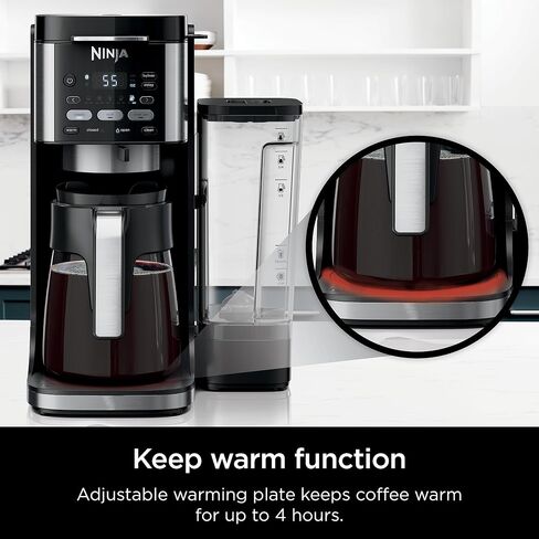 Ninja Drip Coffee Maker, DualBrew Pro Hot & Iced, Black, CFP101 | Single Serve to Carafe, Brew with Pods & Grounds, Compatible with K Cups, 3 Brew Styles, 60oz Removable Reservoir in Kuwait