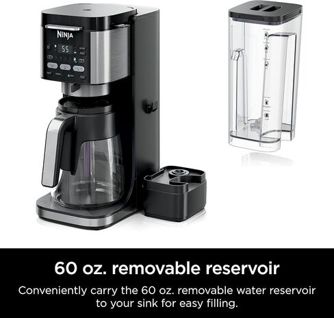 Ninja Drip Coffee Maker, DualBrew Pro Hot & Iced, Black, CFP101 | Single Serve to Carafe, Brew with Pods & Grounds, Compatible with K Cups, 3 Brew Styles, 60oz Removable Reservoir in Kuwait