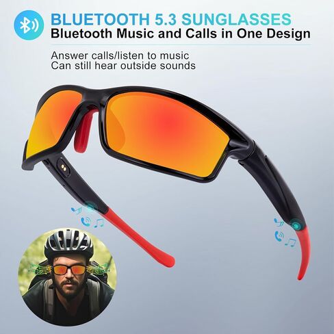 SKYWAY Polarized Sports Sunglasses Smart Bluetooth Wireless Audio UV Protection for Outdoor Sports Glasses Unisex Design in Saudi Arabia