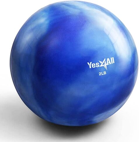 Yes4All Soft Weighted Toning Ball Smooth 2lb Blue in Saudi Arabia