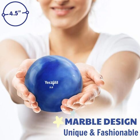 Yes4All Soft Weighted Toning Ball Smooth 2lb Blue in Saudi Arabia