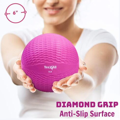 Yes4All Soft Weighted Toning Ball Smooth 2lb Blue in Saudi Arabia