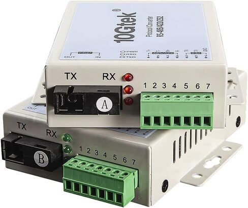Serial RS485/RS422/RS232 إلى محول الوسائط البصرية الألياف ، خادم جهاز تحويل بيانات الاتصال التسلسلي ، SM BIDI SC 1310NM 20km ، سلسلة ديزي أو حلقة زائدة in Kuwait