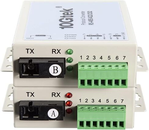 Serial RS485/RS422/RS232 إلى محول الوسائط البصرية الألياف ، خادم جهاز تحويل بيانات الاتصال التسلسلي ، SM BIDI SC 1310NM 20km ، سلسلة ديزي أو حلقة زائدة in Kuwait