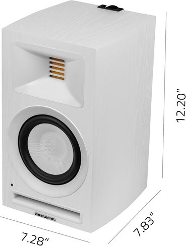 Fluance Ri71 Reference Stereo Powered Bookshelf Speakers with High Performance AMT Tweeters, 5" Drivers, 120W Amplifier for Music, Turntable, TV, PC - HDMI, Bluetooth, RCA & Subwoofer Out (Walnut) in Saudi Arabia