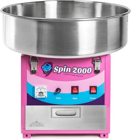 Olde Midway Cotton Candy Machine Cart, SPIN-2000 Electric Candy Floss Maker, Commercial-Grade in Kuwait