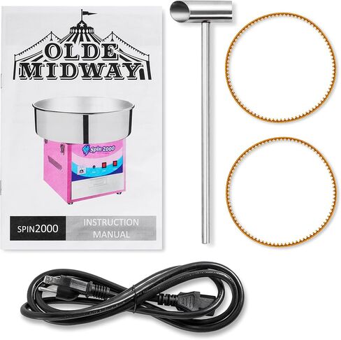 Olde Midway Cotton Candy Machine Cart, SPIN-2000 Electric Candy Floss Maker, Commercial-Grade in Kuwait