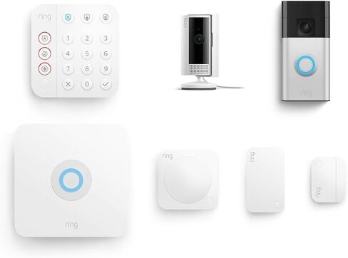 Ring Alarm 5 قطع مجموعة مع جرس باب البطارية وحلقة CAM 2nd Gen in Saudi Arabia