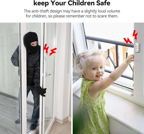 أجهزة إنذار الباب للأطفال سلامة ، فوكسون نافذة إنذار المنبه لأمن المنزل الأمن ، إنذار نافذة الأمن الشخصي ، جهاز إنذار الباب اللصوص على البلياردو ، والسيارات ، والذقياح ، وقوافل DIY ، حزمة من 2 in Kuwait