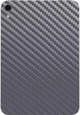 Skinit Decal Tablet Skin Compatible with iPad Mini 7 (2025) - Silver Carbon Fiber Specialty Texture Material Design in Saudi Arabia