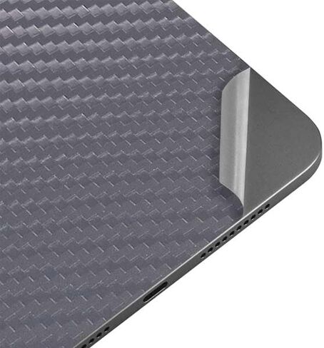Skinit Decal Tablet Skin Compatible with iPad Mini 7 (2025) - Silver Carbon Fiber Specialty Texture Material Design in Saudi Arabia