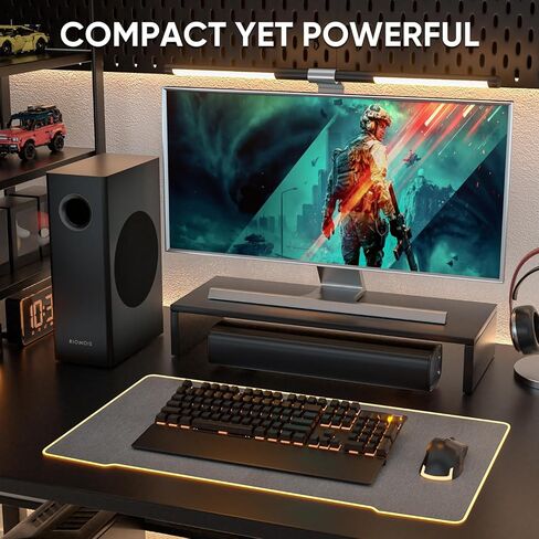 شريط الصوت للتلفزيون الذكي ، و Bass Boost و Crisp Congals ، و Bluetooth Soundbar للتلفزيون/الكمبيوتر/الألعاب/أجهزة العرض ، و Optical/Aux/Wall Mount ، 17 بوصة in Kuwait